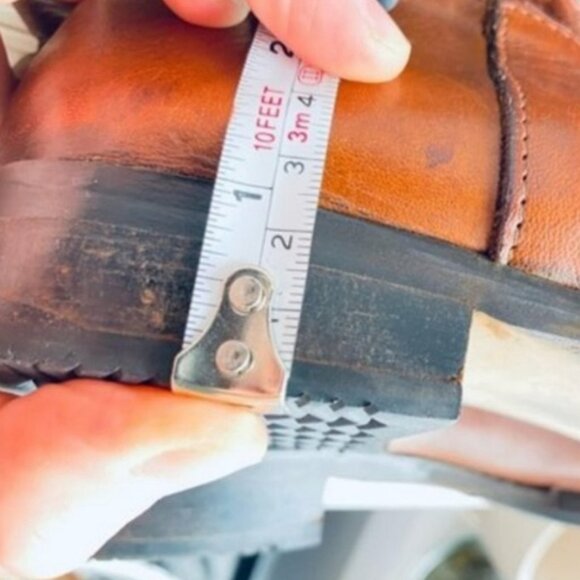 Italian Belted Genuine Leather Brown Riding Boot- Size Euro 37 - Picture 13 of 15